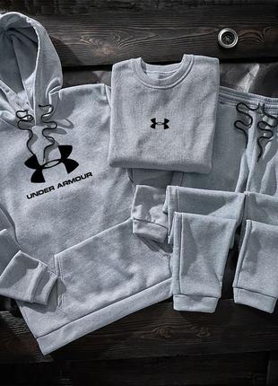 Шикарний чоловічий зимовий комплект 3 в 1 "under armour fleece winter"9 фото