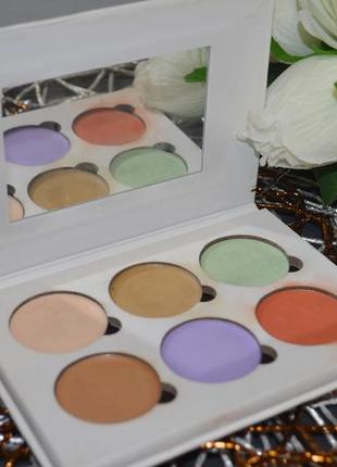 Кремовая палетка для корректирования лица color correcting concealer palette bellapierre9 фото