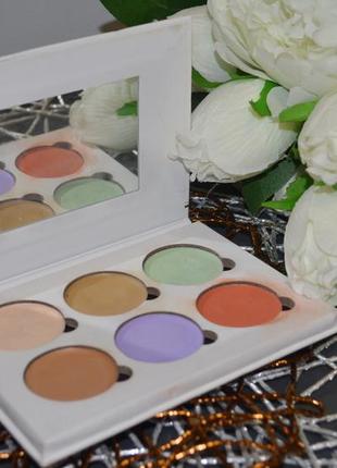 Кремова палетка для коригування особи color correcting concealer palette bellapierre