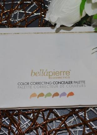 Кремова палетка для коригування особи color correcting concealer palette bellapierre6 фото