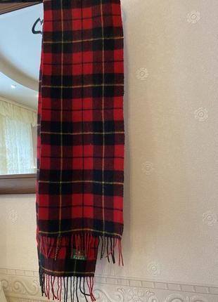 Яскравий червоний чоловічий шарф із вовни cleneagles