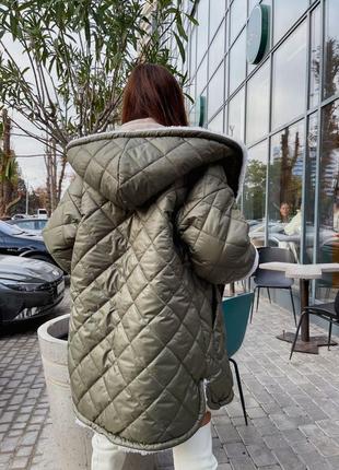 Двусторонняя зимняя куртка ly-303542 фото