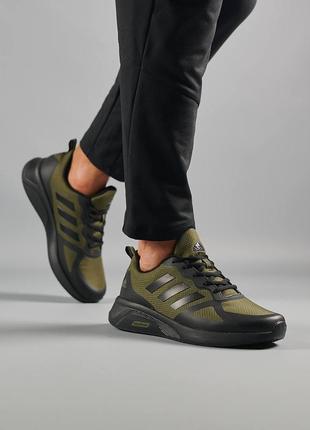 Мужские кроссовки adidas cloudfoam termo army green