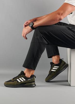 Мужские кроссовки adidas retropy black army green