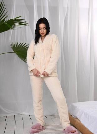 Женская уютная пижамка. женская пижама махра