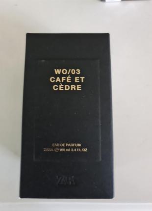 Zara cafe et cedre 100ml edp6 фото