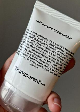 Легкий крем-гель с ниацинамидом transparent lab niacinamide glow cream