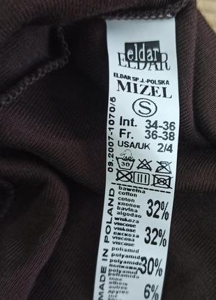 Eldar mizel кофточка блузка женская длинный рукав шоколадно коричневая размер s, xl6 фото