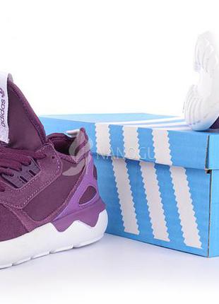 Кроссовки женские adidas tubular violet замшевые2 фото