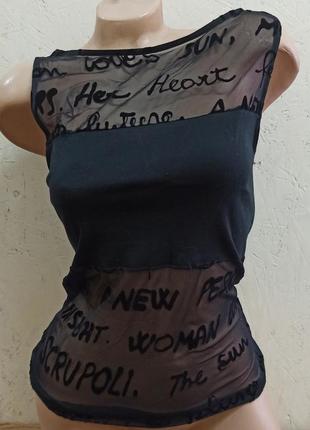 Eldar sharon кофточка блузка безрукавка чорна xl