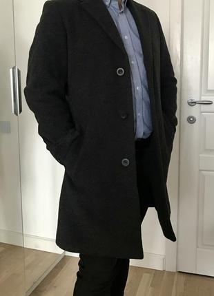 Тепле чоловіче елегантне пальто вовна 48-50 розмір5 фото
