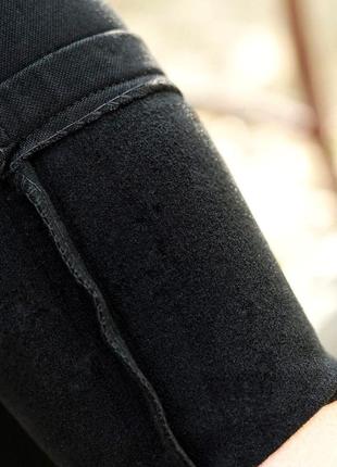 Актуальные классические черные женские штаны на флисе зауженные женские штаны на манжетах теплые женские джоггеры на флисе8 фото