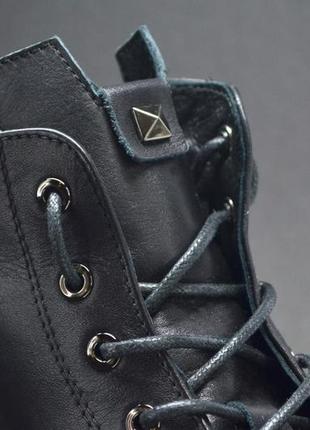 Женские модные зимние кожаные ботинки черные corso vito 0226890296 фото