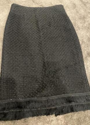 Теплая твидовая юбка.2 фото