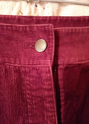 Стильная вельветовая юбка, в рубчик7 фото