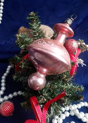 Винтаж! 🧸🌲☃️ погремушка елочная игрушка ссср светящаяся советская фосфорная стекло эмали фонарик новогодняя рождественская7 фото