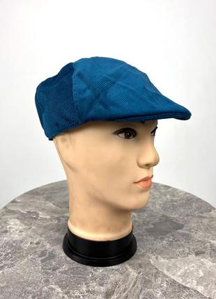 Фуражка стильная легкая man accessories, вельветовая, бирюзовая