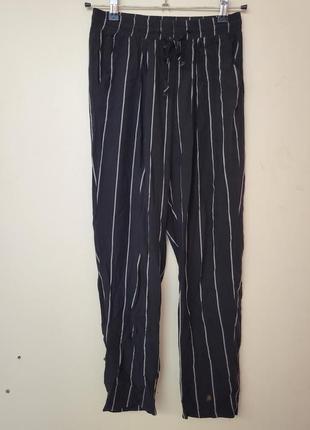 Штаны легкая ткань лето весна осень в полоску2 фото