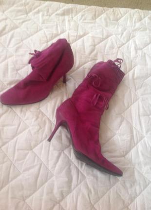 Сапоги демисезонные замш 39 фиолет цвет