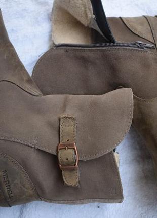 Кожаные зимние ботинки мембранные сноубутсы полусапоги merrell dry р. 40 р. 39 26 см4 фото