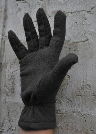 Перчатки флисовые черные1 фото