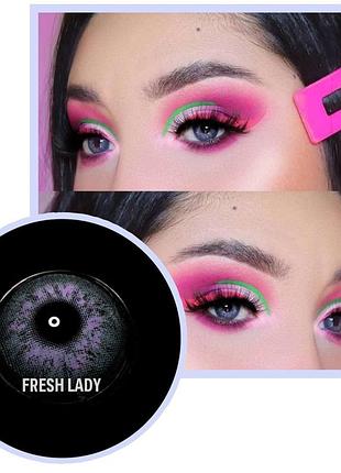 Лінзи кольорові для корекції блакитні зору з діоптріями - 3, - 3,5, - 4, -4,5 айс грей