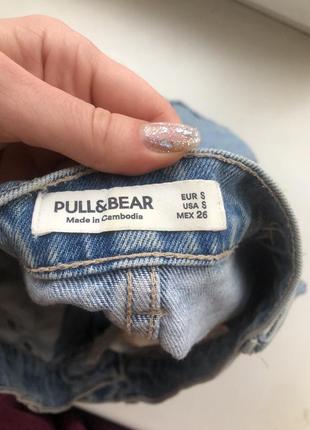 Юбка джинсовая высокая талия pull and bear3 фото