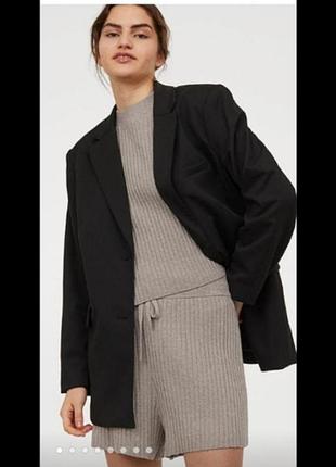 Нові шорти рубчик h&amp;m в'язані шорти трикотажні premium кашемір преміум