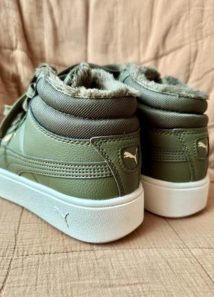 Утепленные высокие кеды puma💚3 фото