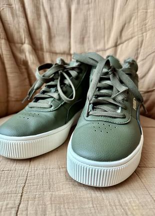 Утепленные высокие кеды puma💚5 фото