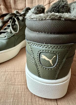 Утеплені високі кеди puma💚8 фото