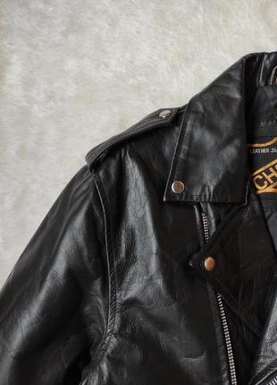 Черная мужская натуральная кожаная куртка косуха байкерская куртка с натуральной кожи7 фото