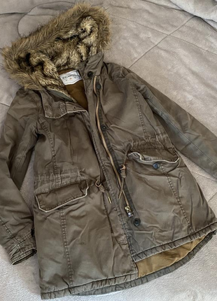 Куртка парка пальто мех отстегивается pull&amp;bear bershka asos3 фото