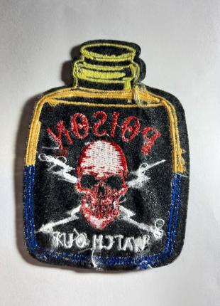 Нашивка патч шеврон різні patch із рисунками череп poison watch out4 фото