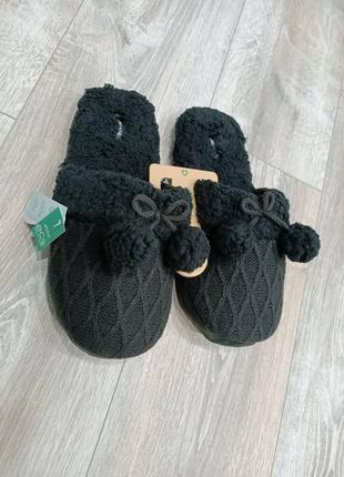 Женские вязанные теплые тапочки ardene канада размер  37/38 39/40