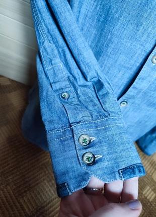 Джинсова сорочка рубашка із джинсу від ted baker london ☕ size 3/наш 46р7 фото
