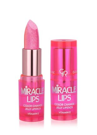 Гелева губна помада, що змінює колір golden rose miracle lips color change jelly lipstick