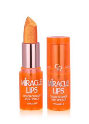 Гелева губна помада, що змінює колір golden rose miracle lips color change jelly lipstick1 фото