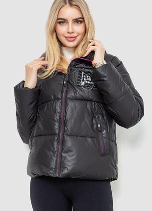 Куртка женская демисезонная, цвет черный, размер l, 131r816-1
