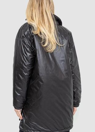 Куртка женская демисезонная свободного кроя, цвет черный, размер l, 235r78584 фото