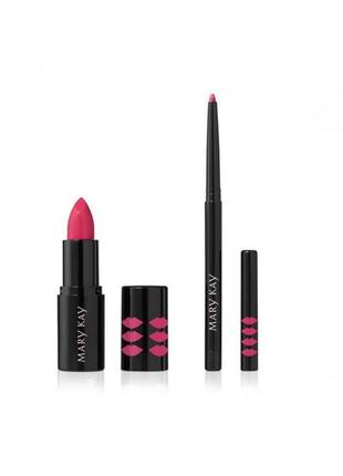 Набір для губ,  помада, олівець рожеві, pink mary kay