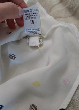 Красивая блузка в цветные горошины marks &amp; spencer6 фото