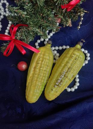 Винтаж! 🎄🌽☃️ стекло эмали кукуруза елочная новогодняя игрушка ссср советская ретро холодные хрущев кукурузка3 фото