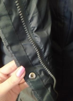 Стёбанный пуховик пальто с натуральным мехом чернобурки6 фото
