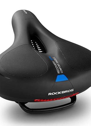 Сідло велосипедне rockbros aq-6090 чорний з синім (rb-aq-6090-2881)