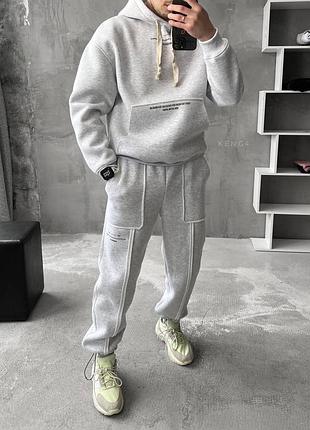 Мужской теплый костюм на флисе