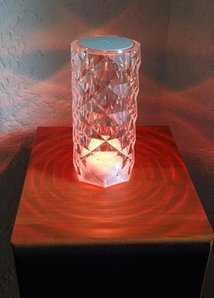 Настільна світлодіодна лампа із сенсорним керуванням троянда2 фото