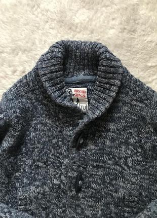 Теплый вязаный свитер кардиган джемпер2 фото
