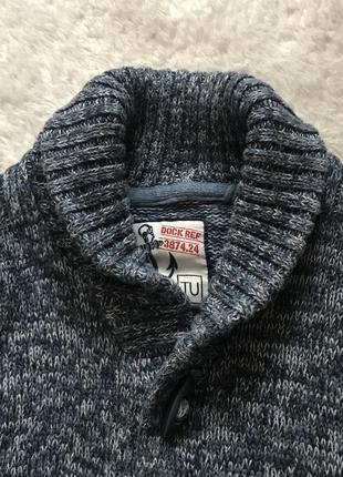 Теплый вязаный свитер кардиган джемпер3 фото