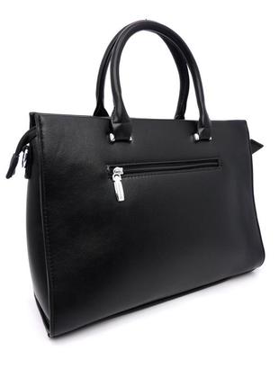 Жіноча сумка а4 чорна зі штучної шкіри 1n-00126 фото